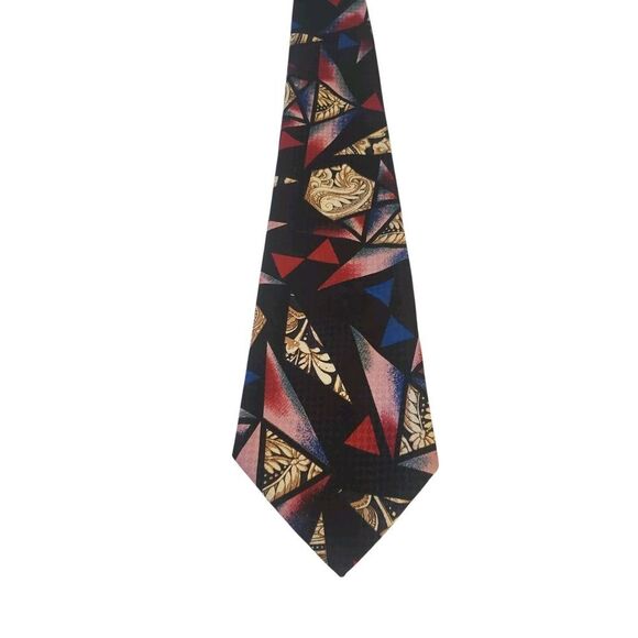 Johnny‎ Carson Neck Tie Mens Luxury Multicolor Abstract Business Church Designer - Picture 1 of 12